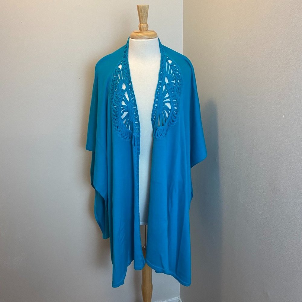 NWT Chico's Turquoise Ruana Shawl